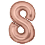 Amscan® Foil Balloon Large Numbe 8 (86 cm) Silk Lustre Rose Gold