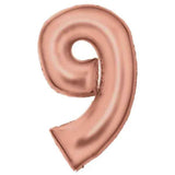 Amscan® Ballon Numéro 9 (86 cm) Silk Lustre Rose Gold