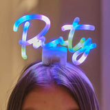 Ginger Ray® Obruč za glavu Light Up Rainbow Party