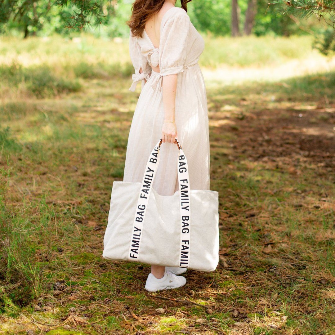 Childhome® Torba Family Bag Signature Canvas Off White Childhome