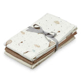 CamCam® Tetra pleničke GOTS Mix Dreamland, Camel, Light Sand 3 kosi 70x70