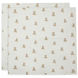 Jollein® Lange en mousseline de bambou large Teddy Bear (2 pièces) 115x115