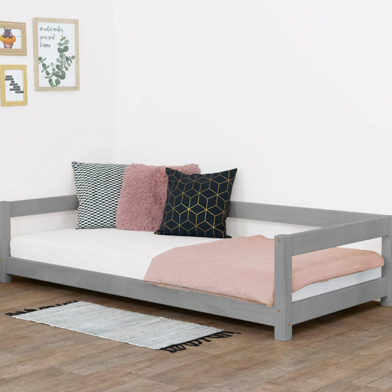 Benlemi® Otroška postelja STUDY 140x200 Dark Grey Benlemi