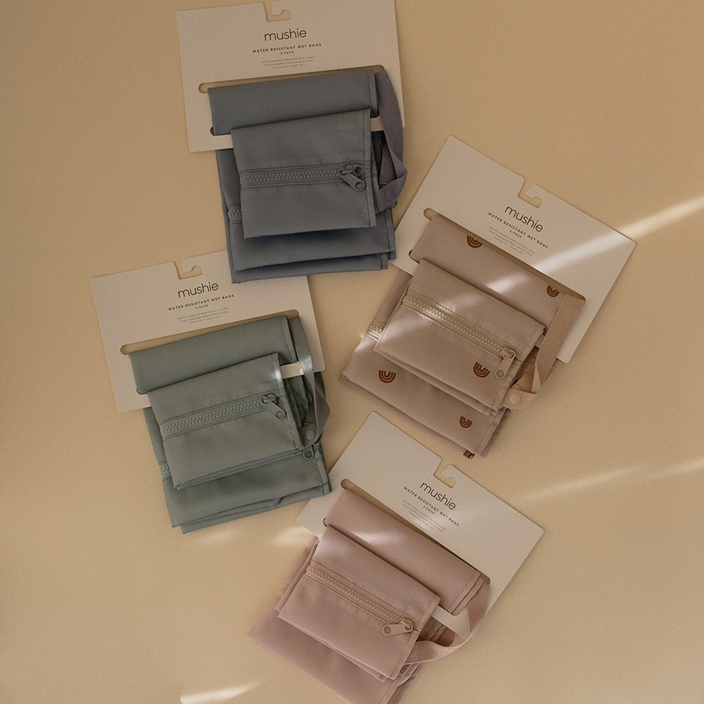 Mushie® Vodoodporna torbica za shranjevanje 2 kosa Roman Green Mushie