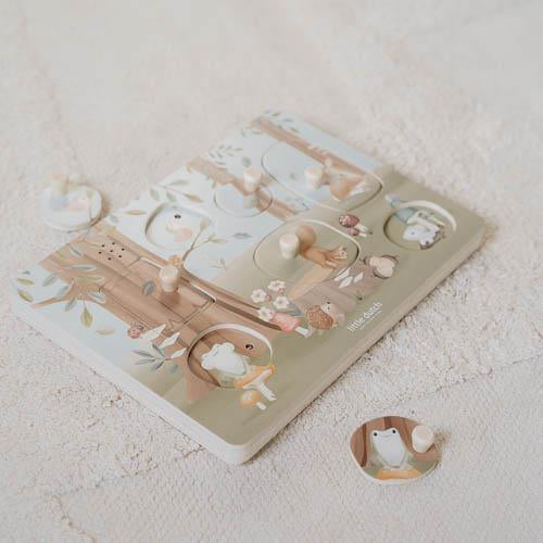 Little Dutch® Lesena zvočna sestavljanka Forest Friends FSC Little Dutch