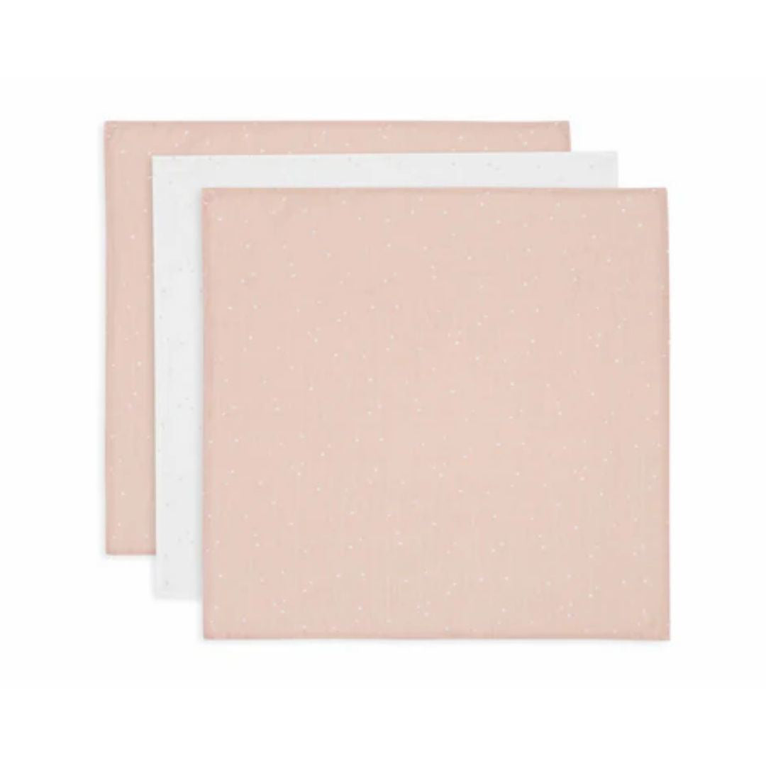 Jollein® Komplet 3 tetra pleničk Twinkling Wild Rose 70x70 cm Jollein