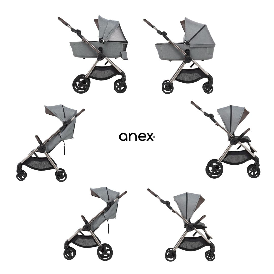 Anex® Otroški voziček 6v1 IQ (0-22kg) Pure Anex
