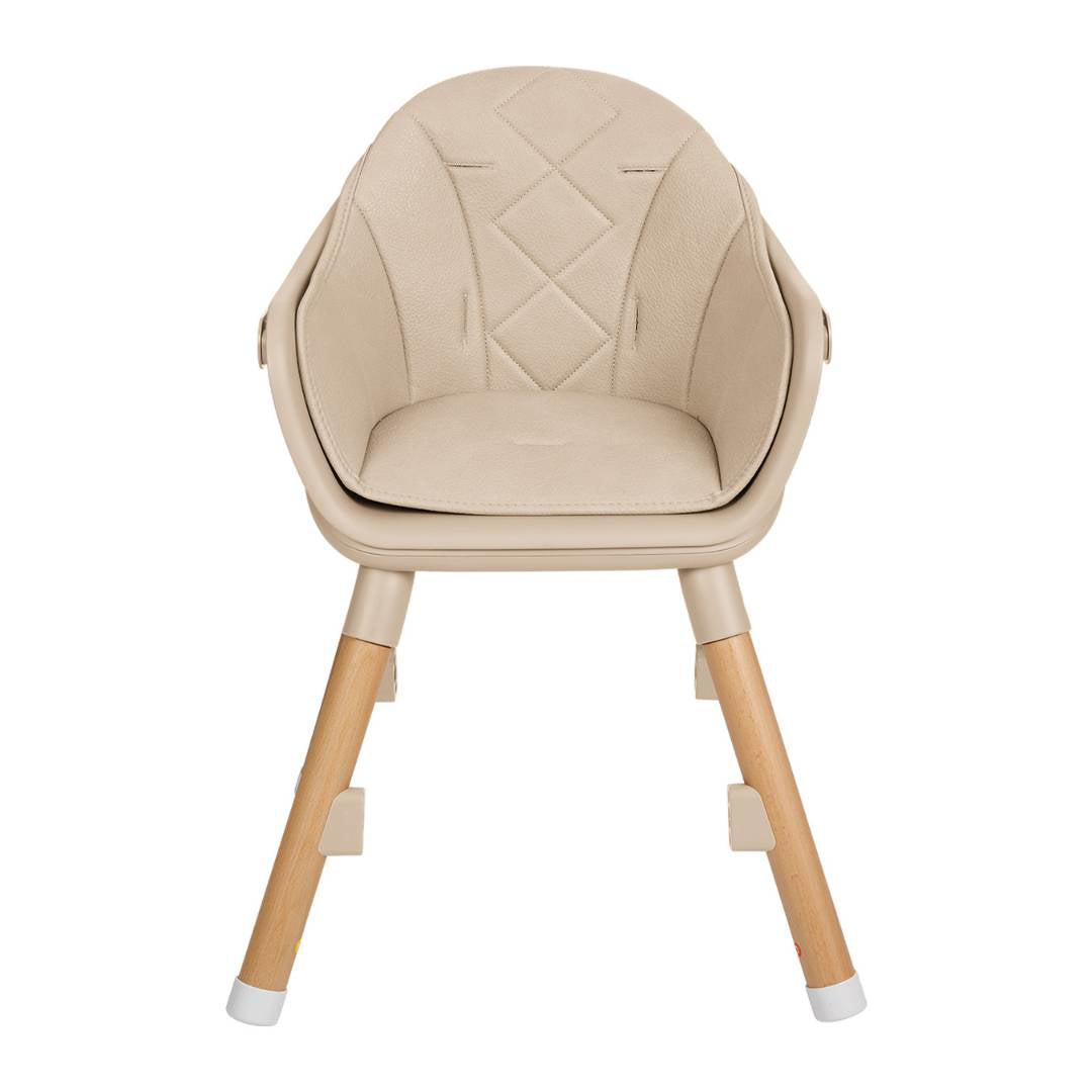 KikkaBoo® Otroški stol za hranjenje 2v1 Woody Beige KikkaBoo