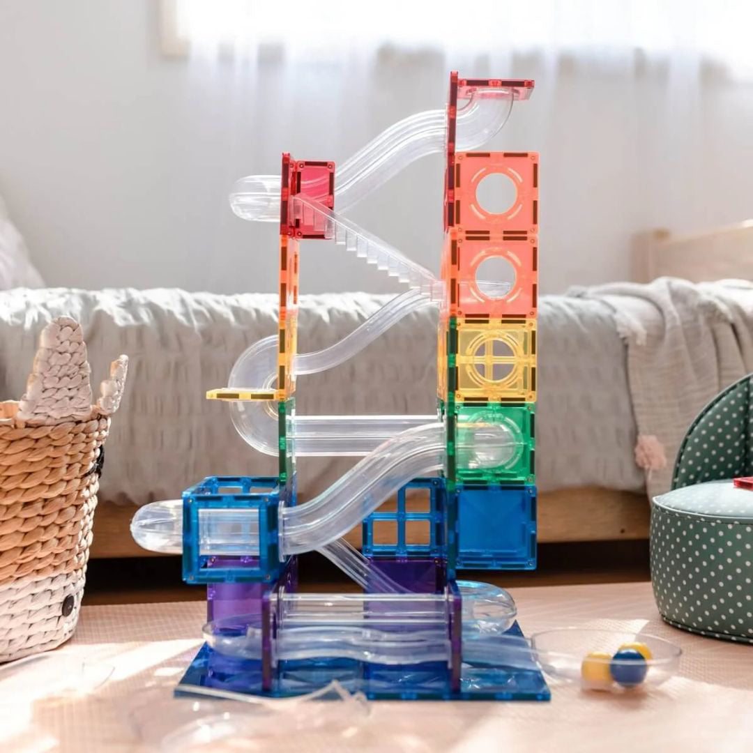 Connetix® Magnetne ploščice Rainbow Ball Run Pack 92-delni Connetix