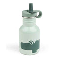 Done by Deer® Stainless steel bottle with straw Croco Green 350 ml