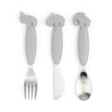 Done by Deer® Cutlery set Deer Friends Grey