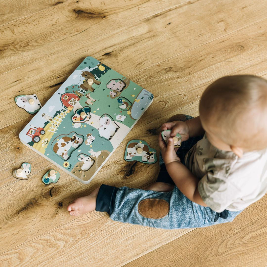 Free2Play® Lesena zvočna vstavljanka na Kmetiji Free2Play