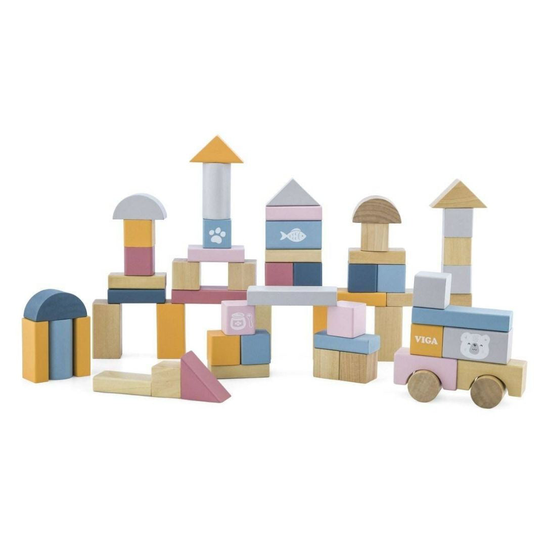 PolarB® Lesene kocke v vedru 60 kos PolarB