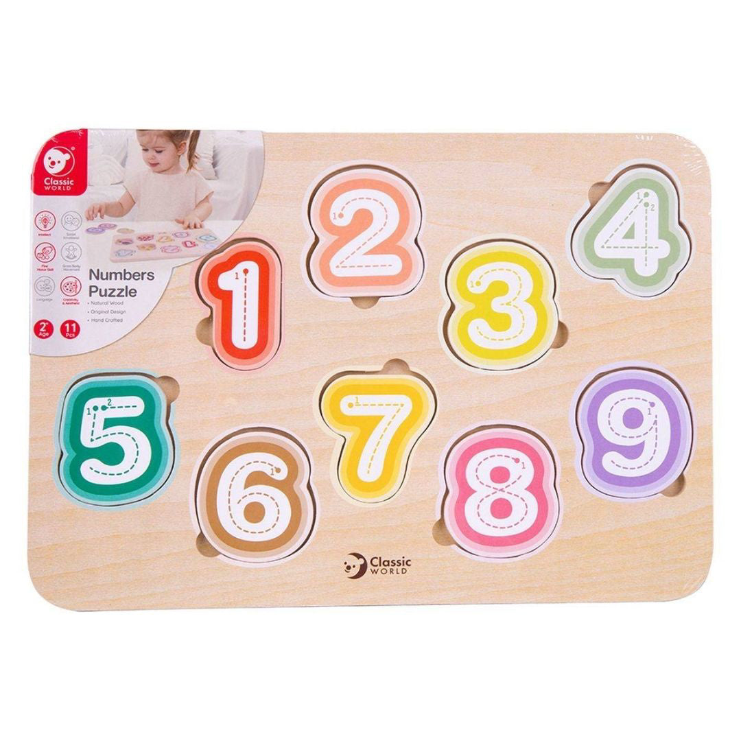 Classic World® Lesena vstavljanka Števila Classic World