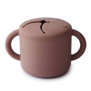 Mushie® Silikonska posodica za prigrizke Cloudy Mauve Mushie