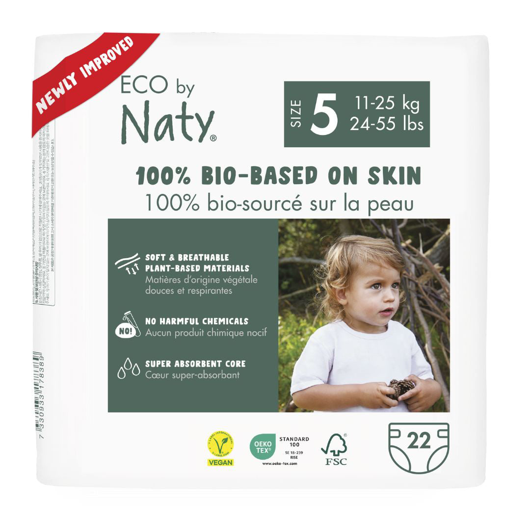 Eco by Naty® Ekološke plenice 5 (11-25 kg) 22 kosov Eco by Naty