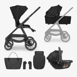 KikkaBoo® Stroller with carrycot 3v1 Modena Black