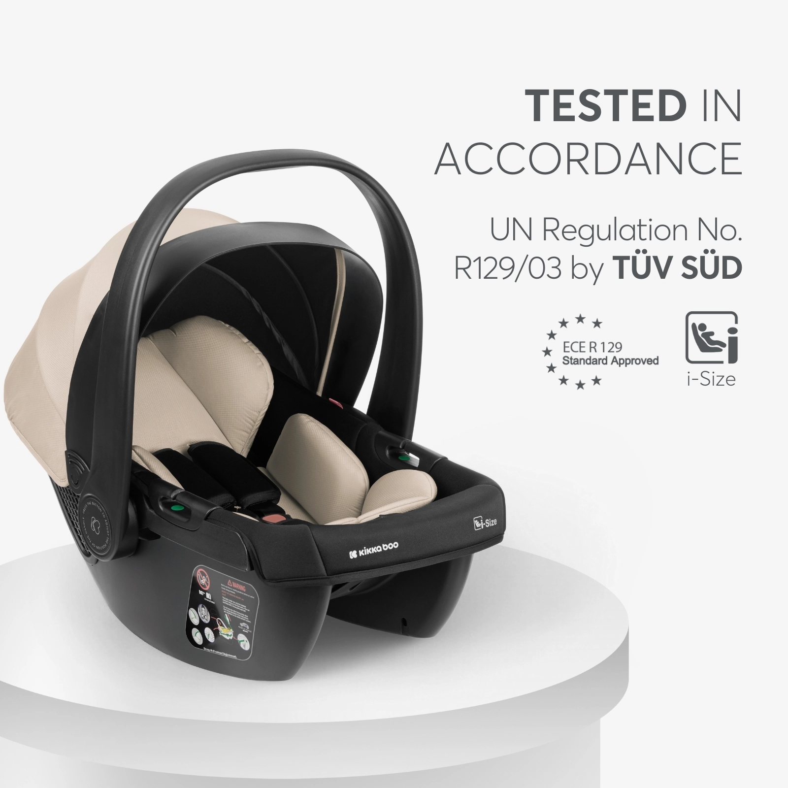 KikkaBoo® Otroški voziček s košaro 3v1 Modena Beige KikkaBoo