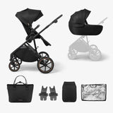 KikkaBoo® Stroller 2in1 with carrycot Thea Black