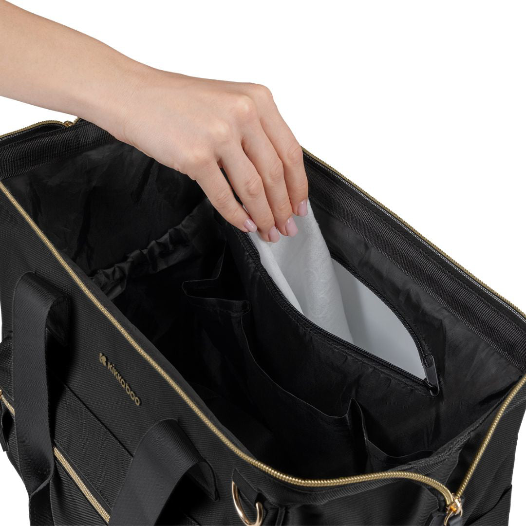 KikkaBoo® Previjalna torba Maxi Black NEW 2025 KikkaBoo