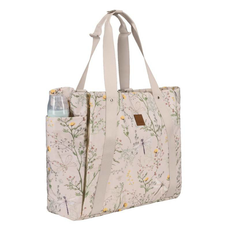 KikkaBoo® Previjalna torba Florence Secret Garden Beige KikkaBoo