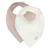 Jollein® Bavoir bandana en mousseline Wild Rose/Oatmeal 2 pièces