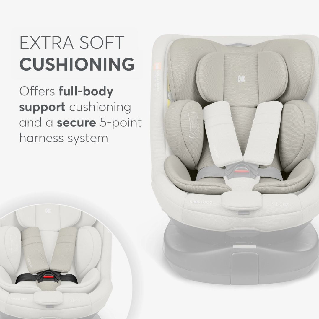 KikkaBoo® Otroški avtosedež 360 i-Round i-SIZE (40-150 cm) Light Grey KikkaBoo