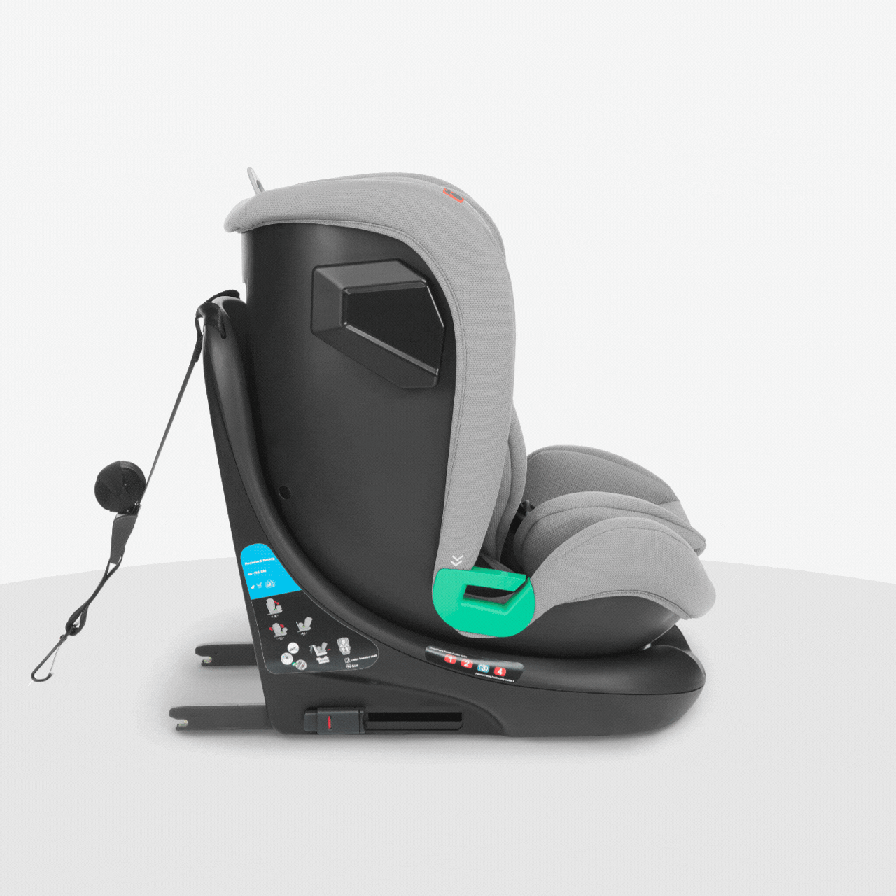 KikkaBoo® Otroški avtosedež 360 i-Roll i-SIZE (40-150 cm) Light Grey KikkaBoo