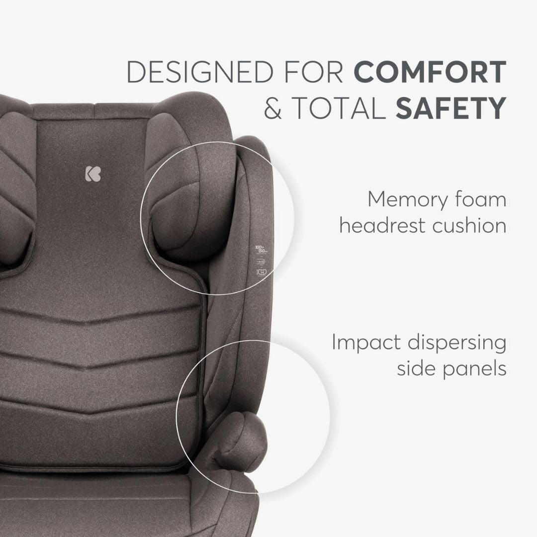 KikkaBoo® Otroški avtosedež i-Stand i-SIZE (100-150 cm) Brown KikkaBoo
