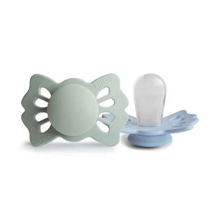 Frigg® Simetrična Duda od silikona Lucky Sage/Powder Blue (0-6m)