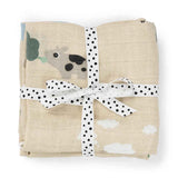 Done by Deer® Komplet tetra pleničk Tiny Farm Sand 70x70