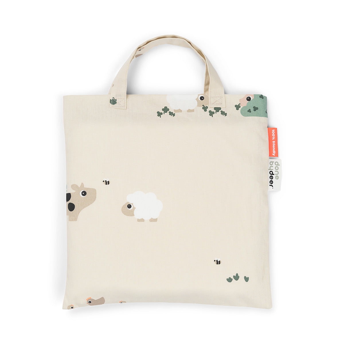 Done by Deer® Otroška posteljnina Tiny Farm Sand 70x100 Done by Deer