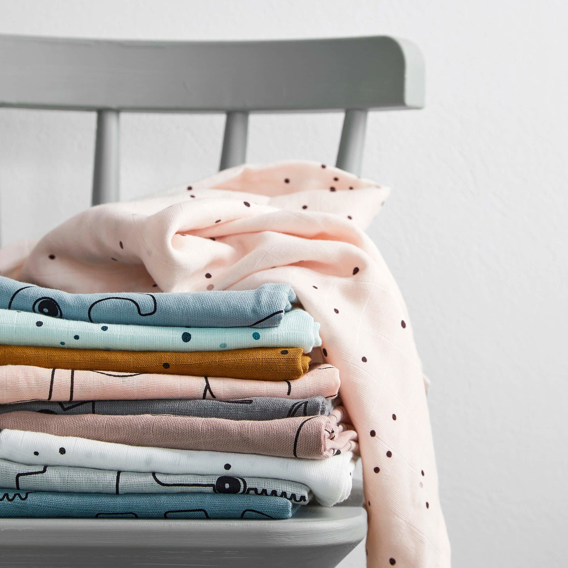 Done by Deer® Komplet tetra pleničk Contour Blue 70x70 Done by Deer