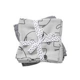 Done by Deer®  Set 2 mussole Contour Grey 120x120