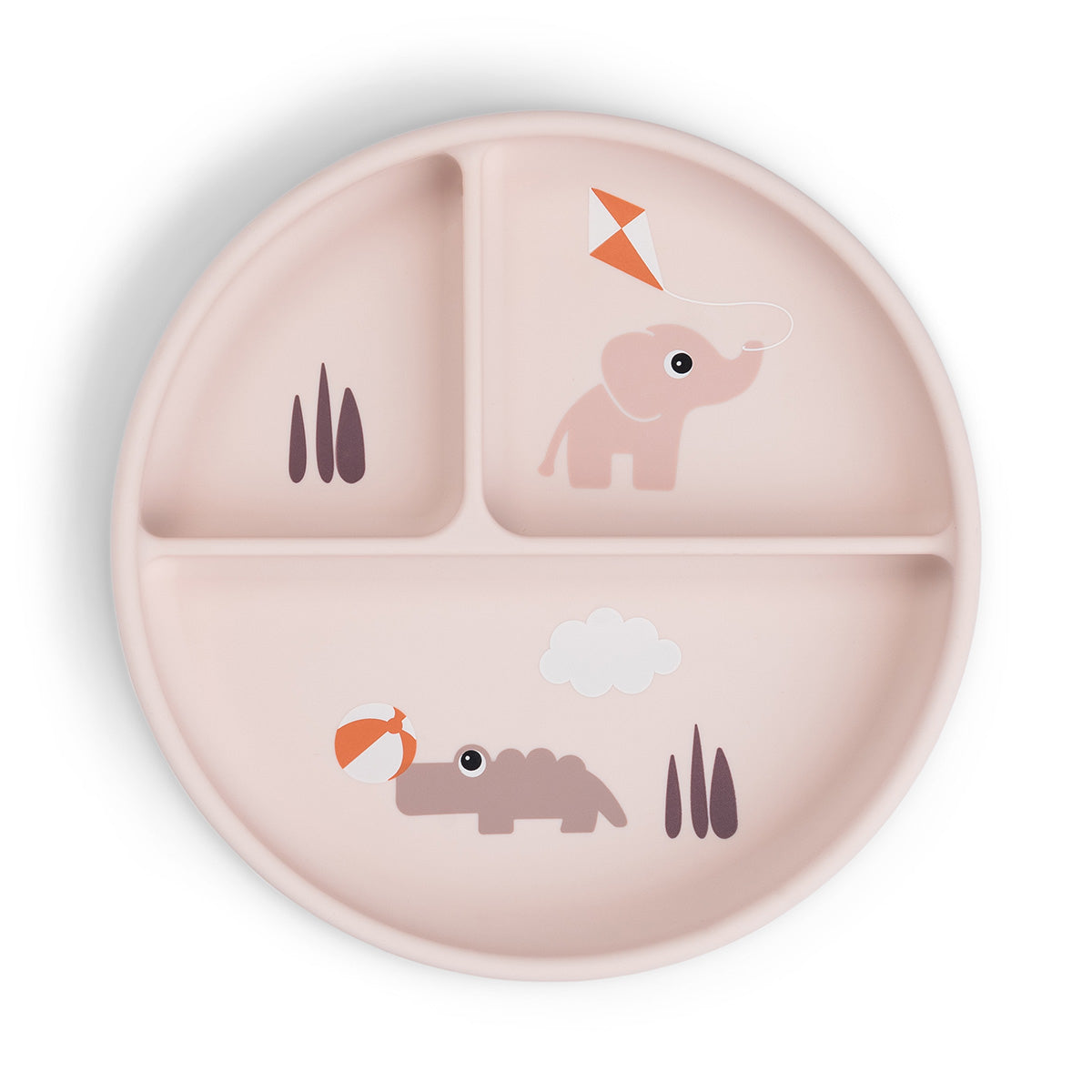 Done by Deer® Silikonski deljeni krožnik Playground Powder Done by Deer