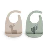 Done by Deer® Peekaboo Bib 2-pack Lalee Sand/Green