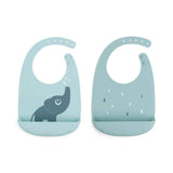 Done by Deer® Peekaboo Bib 2-pack Elphee Blue