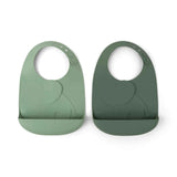 Done by Deer® Peekaboo Bib 2-pack Elphee Green