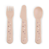 Done by Deer® Foodie cutlery set Happy Dots Powder