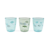 Done by Deer® Set 3 kozarčkov Yummy Happy Clouds Green