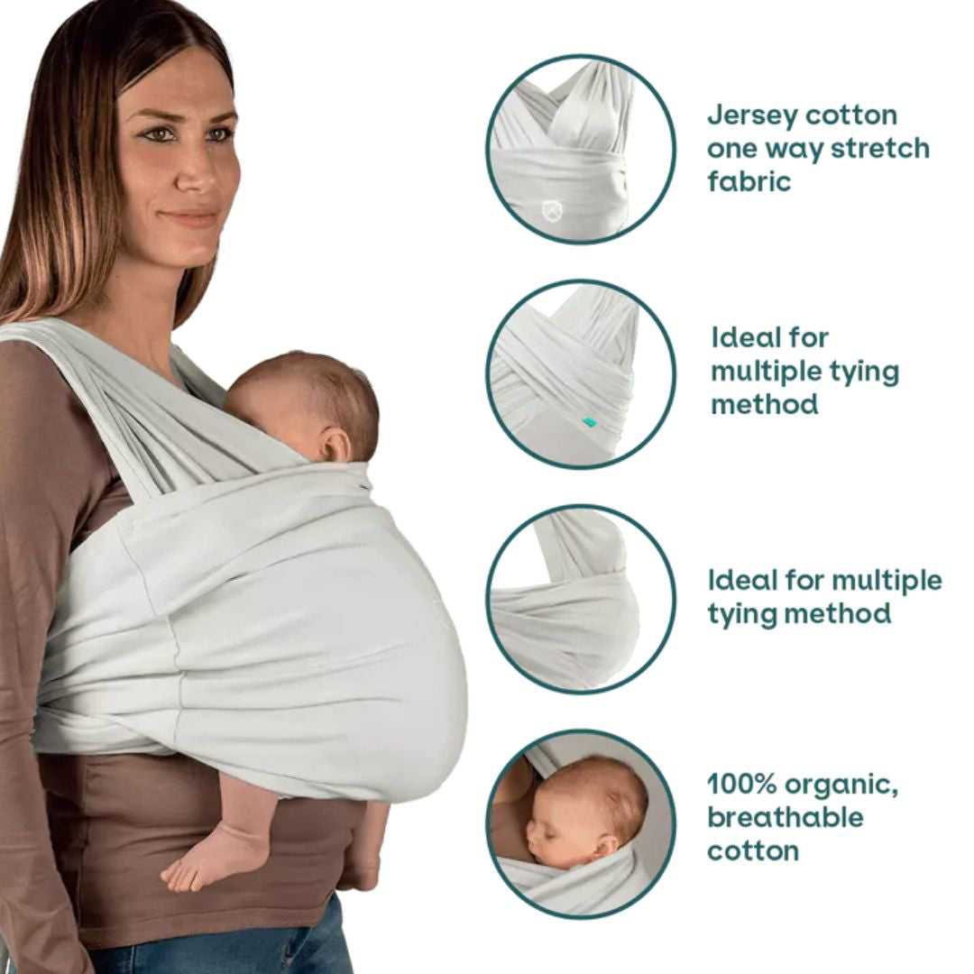 Koala Babycare® Trak za nošenje Cuddle Wrap Stretchy Light Grey Koala Babycare