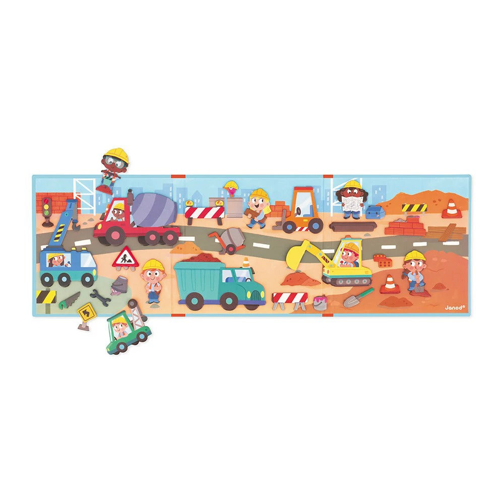 Janod® Magnetna knjiga The Building Site Janod