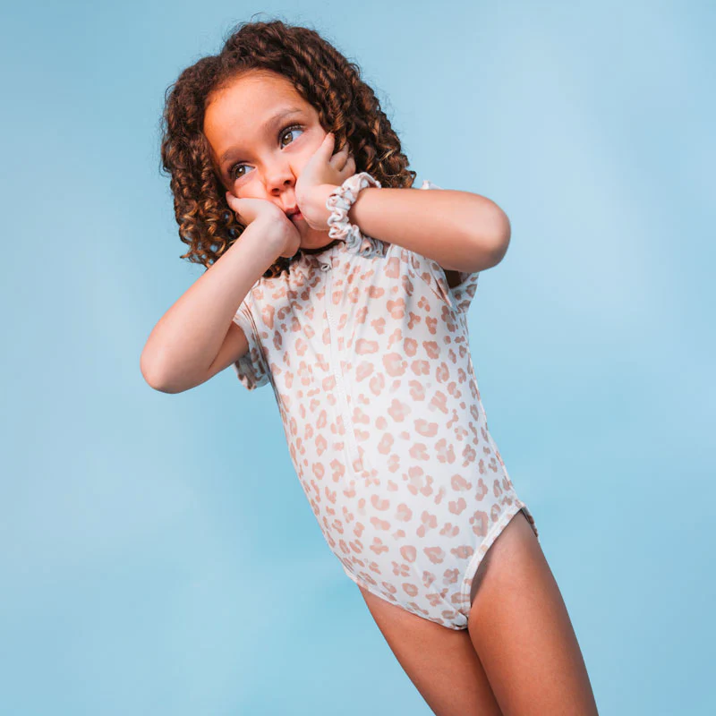 Swim Essentials® Otroške enodelne kopalke Neutral Leopard Swim Essentials