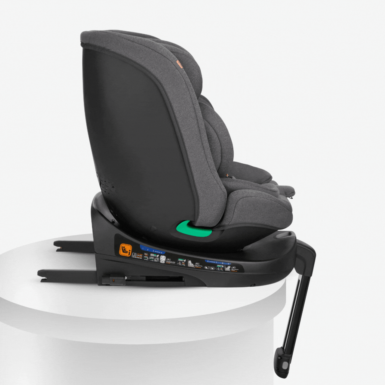 KikkaBoo® Otroški avtosedež 360 i-Secure i-SIZE (40-150 cm) Dark Grey KikkaBoo
