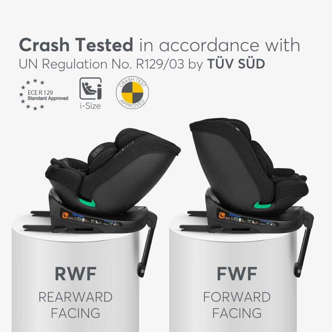 KikkaBoo® Otroški avtosedež 360 i-Secure i-SIZE (40-150 cm) Black KikkaBoo