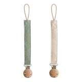 Mushie® Porta ciuccio 2 pz Olive/Shifting Sand