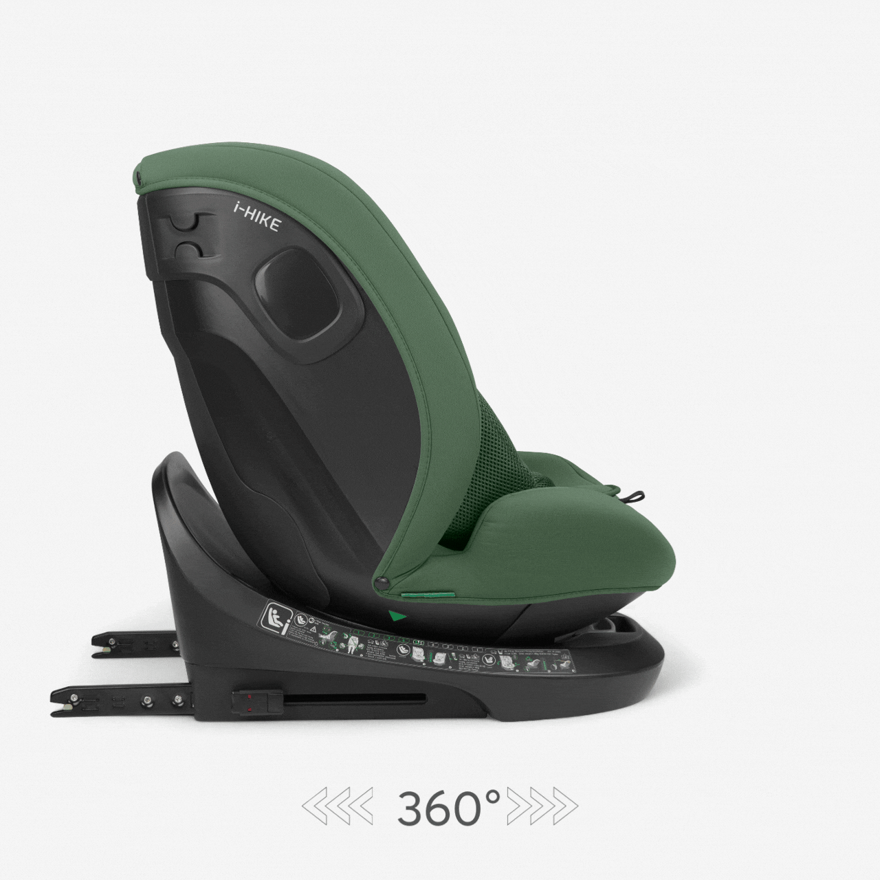 KikkaBoo® Otroški avtosedež 360° i-Hike i-SIZE (40-150 cm) Army Green 2025 KikkaBoo