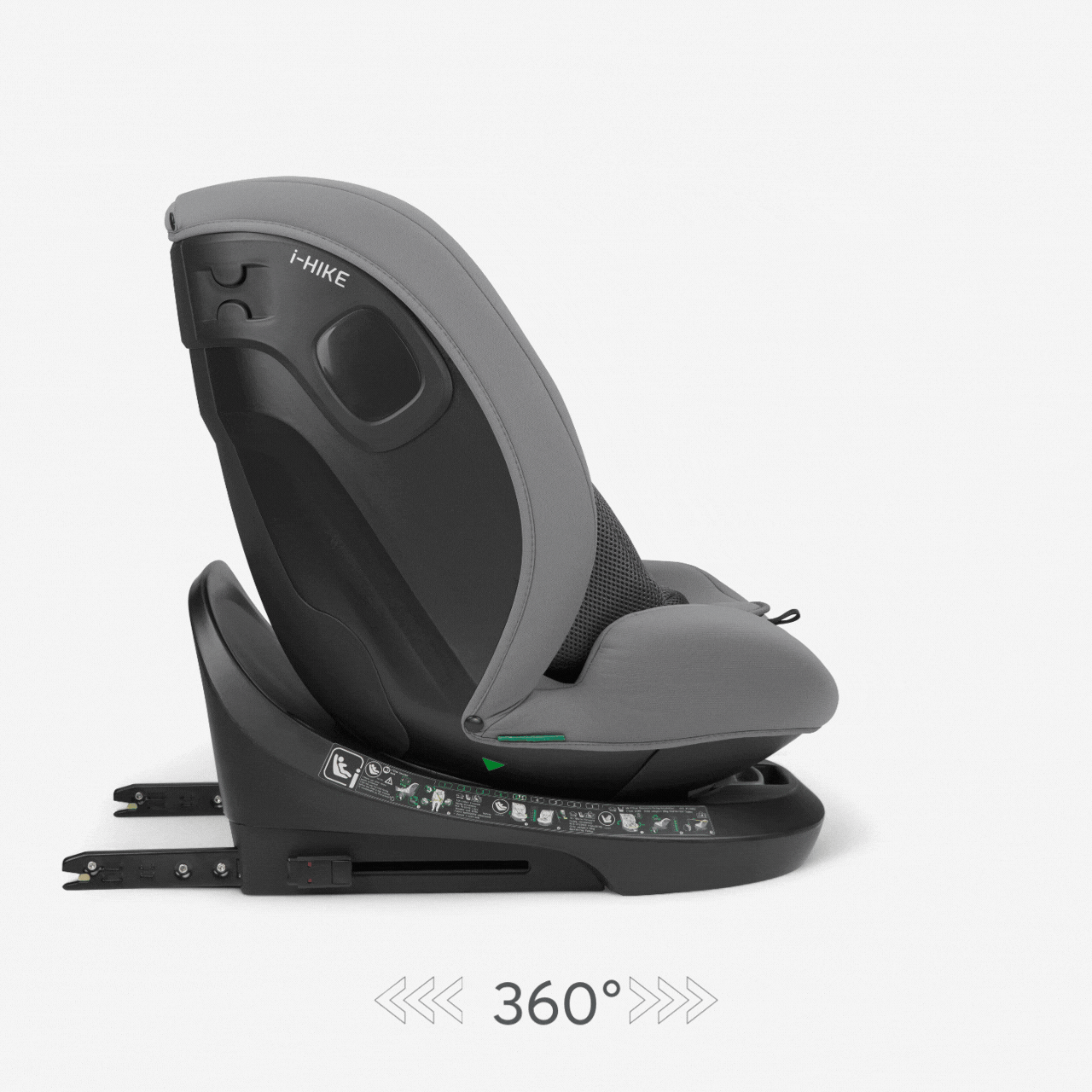 KikkaBoo® Otroški avtosedež 360° i-Hike i-SIZE (40-150 cm) Light Grey 2025 KikkaBoo