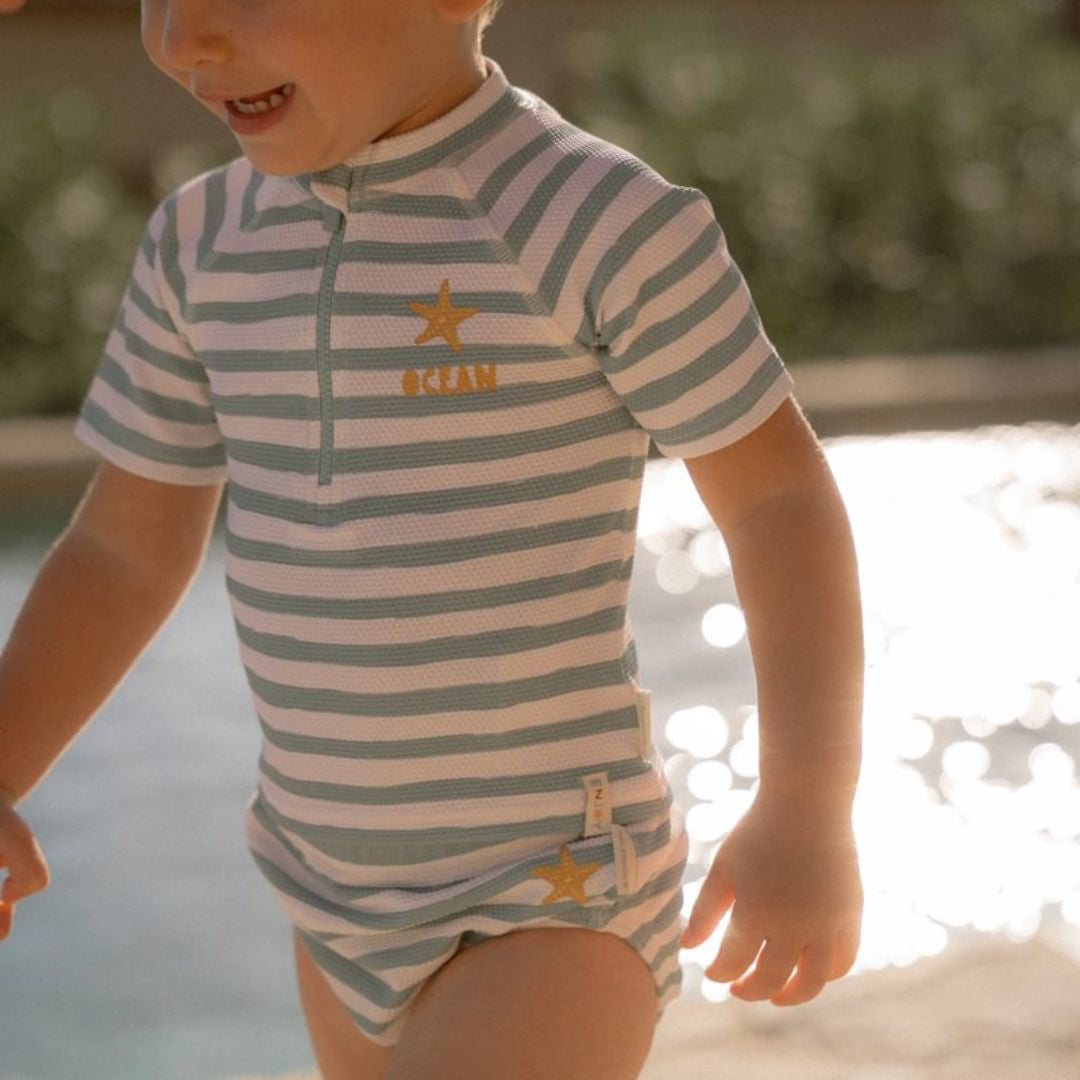 Little Dutch® Kopalna plenička/kopalke Stripes Surf Blue Little Dutch