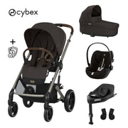 Cybex® Otroški voziček 4v1 Balios S Lux + Avtosedež Cloud G + IsoFix baza G Chocolate Brown (+ Rain cover) Cybex